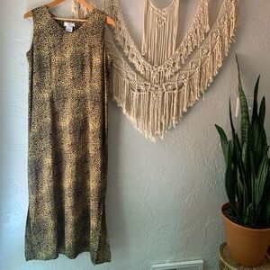 Vintage Y2K Animal Print Maxi Dress